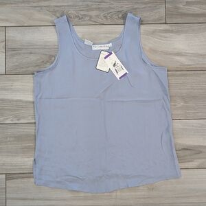 JH Collectibles Full Silk Periwinkle Sleeveless Blouse